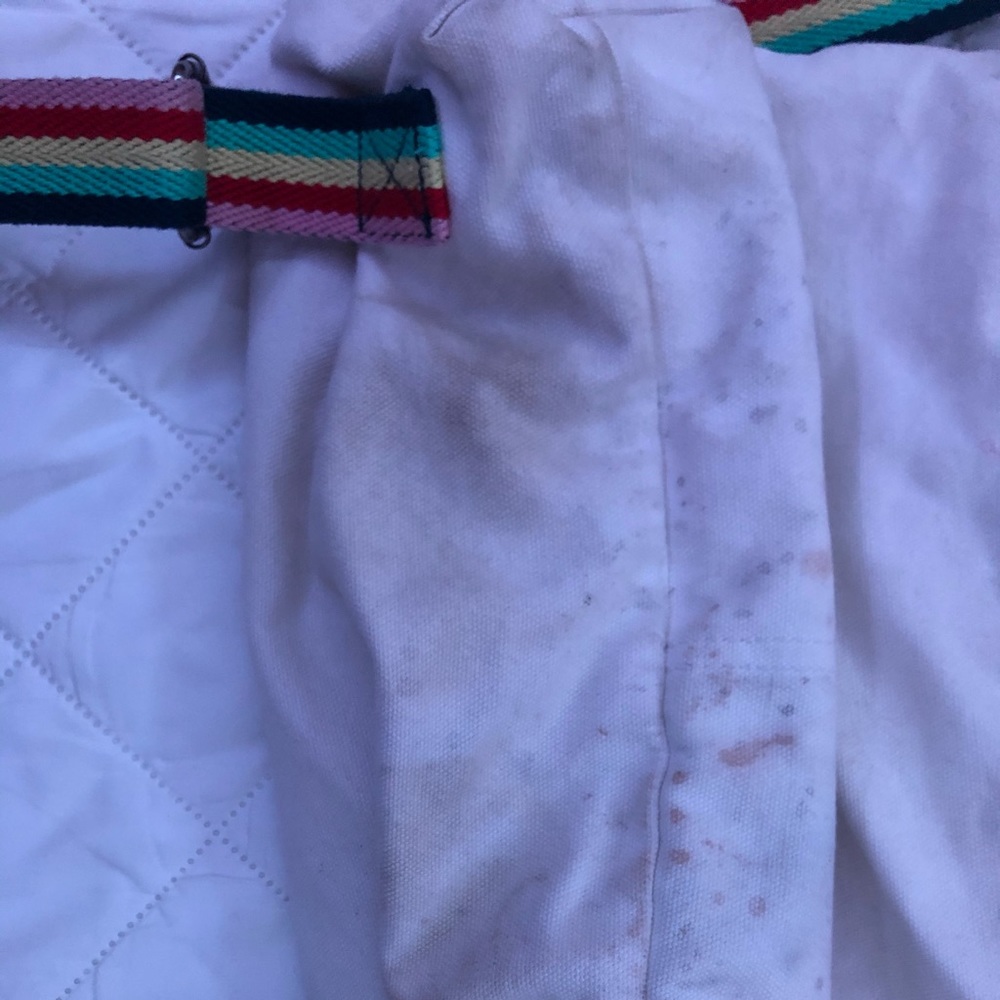 off White canvas backpack with rainbow straps - Picture 2 of 7